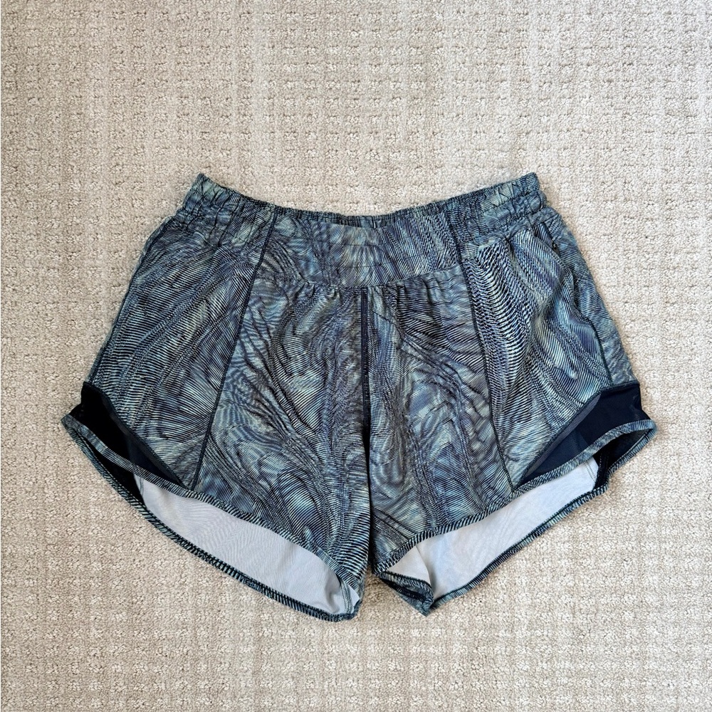 lululemon athletica Blue Patterned Athletic Shorts